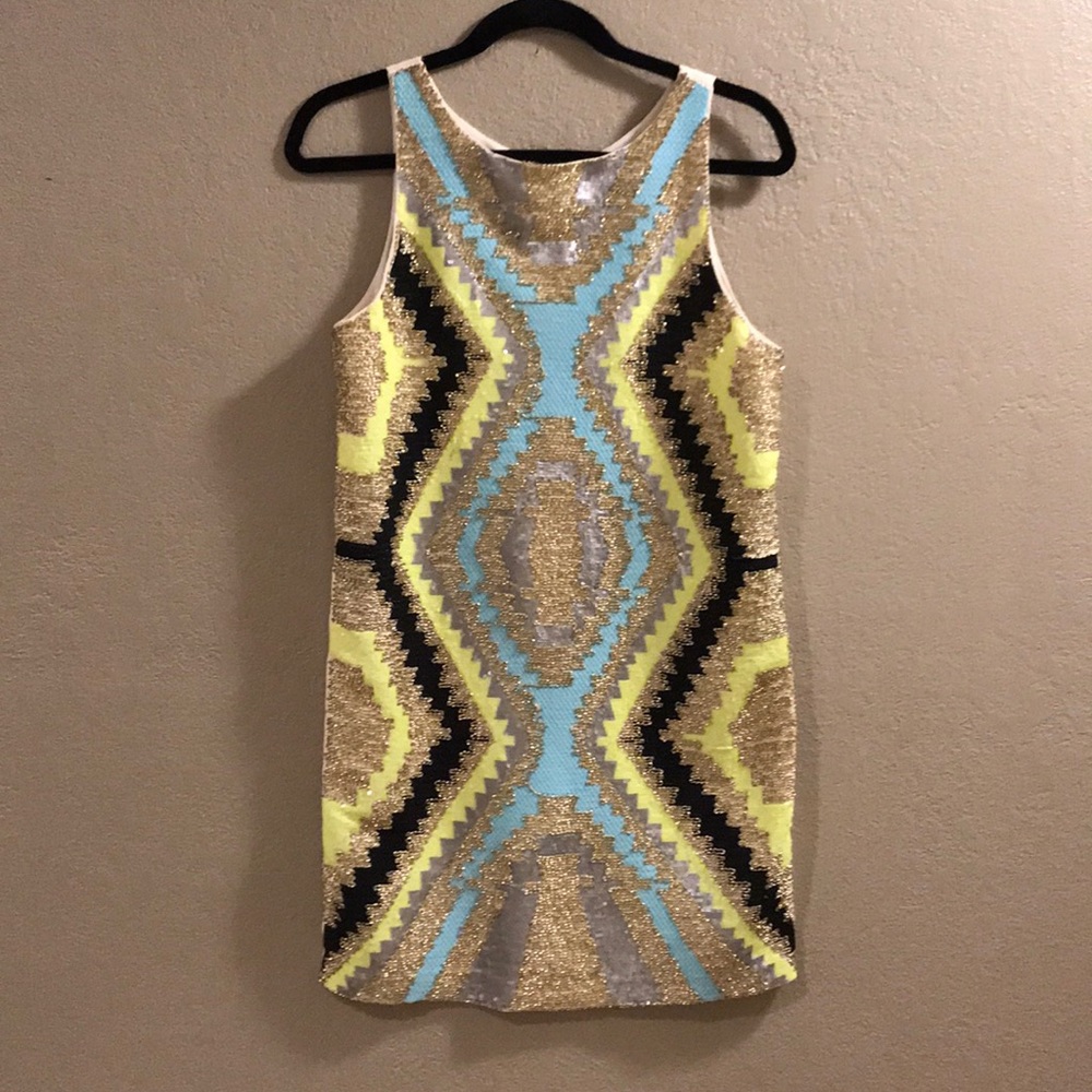 English Rose Beaded/Sequined Mini Dress/Prom/New Years